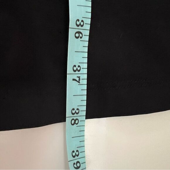 COS Black Dress A-Line Ruched Sleeve Back Detail Pockets Size Small Minimal Mod - Picture 8 of 8